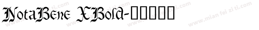 NotaBene XBold字体转换